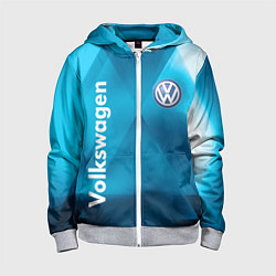 Толстовка на молнии детская VOLKSWAGEN, цвет: 3D-меланж