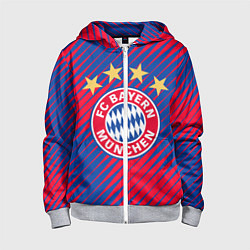 Толстовка на молнии детская BAYERN MUNCHEN, цвет: 3D-меланж