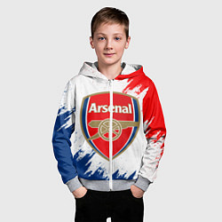 Толстовка на молнии детская ARSENAL, цвет: 3D-меланж — фото 2