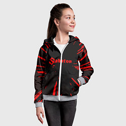 Толстовка на молнии детская Sabaton, цвет: 3D-меланж — фото 2