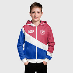 Толстовка на молнии детская СССР, цвет: 3D-белый — фото 2