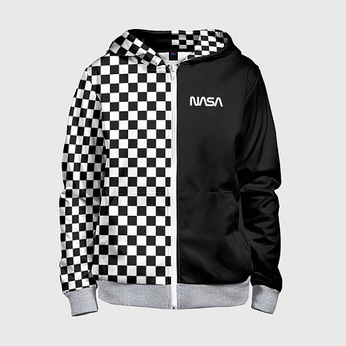 Детская толстовка на молнии NASA / 3D-Меланж – фото 1