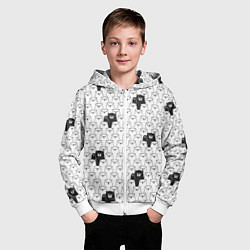 Толстовка на молнии детская МИШКИ, цвет: 3D-белый — фото 2