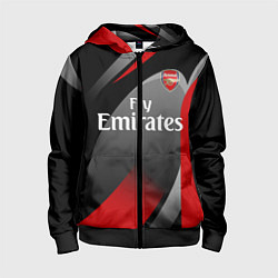 Толстовка на молнии детская ARSENAL UNIFORM, цвет: 3D-черный