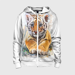 Детская толстовка на молнии Tiger Art