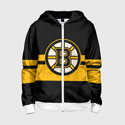 Толстовка на молнии детская BOSTON BRUINS NHL, цвет: 3D-белый