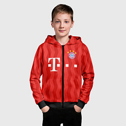 Толстовка на молнии детская FC Bayern Munchen униформа, цвет: 3D-черный — фото 2