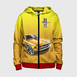 Детская толстовка на молнии Ford mustang - motorsport