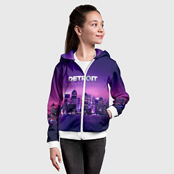 Толстовка на молнии детская Detroit Become Human S, цвет: 3D-белый — фото 2