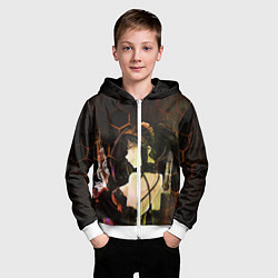 Толстовка на молнии детская Куруми Токисаки, цвет: 3D-белый — фото 2