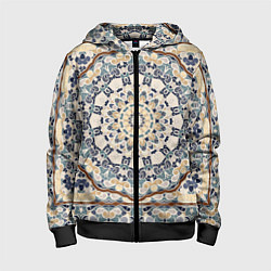 Толстовка на молнии детская Ковер, цвет: 3D-черный