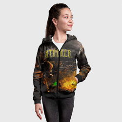 Толстовка на молнии детская Stalker 2, цвет: 3D-черный — фото 2