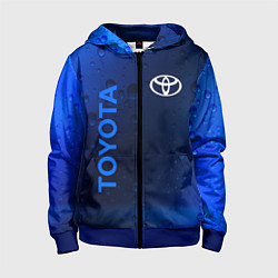 Толстовка на молнии детская TOYOTA ТОЙОТА, цвет: 3D-синий