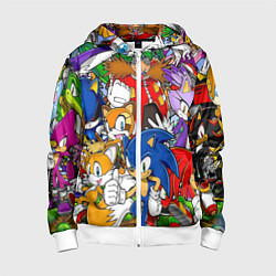 Детская толстовка на молнии Sonic