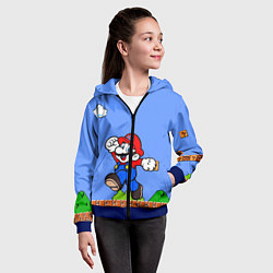 Толстовка на молнии детская Mario, цвет: 3D-синий — фото 2