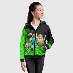 Толстовка на молнии детская Minecraft, цвет: 3D-черный — фото 2