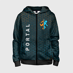 Толстовка на молнии детская PORTAL ПОРТАЛ, цвет: 3D-черный