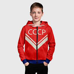 Толстовка на молнии детская СССР хоккейная форма, цвет: 3D-синий — фото 2