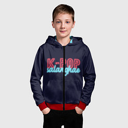 Толстовка на молнии детская LOVE K-POP, цвет: 3D-красный — фото 2