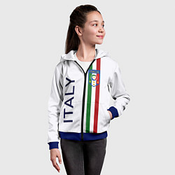 Толстовка на молнии детская СБОРНАЯ ИТАЛИИ, цвет: 3D-синий — фото 2