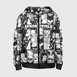 Толстовка на молнии детская UNDERTALE, цвет: 3D-черный