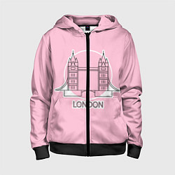 Детская толстовка на молнии Лондон London Tower bridge