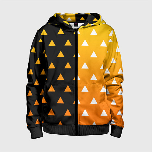 Детская толстовка на молнии ZENITSU ЗЕНИТСУ КИМОНО / 3D-Черный – фото 1