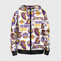 Толстовка на молнии детская LAKERS LOGO, цвет: 3D-черный