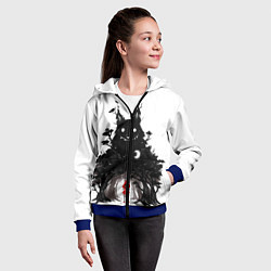 Толстовка на молнии детская Красная шапочка, цвет: 3D-синий — фото 2