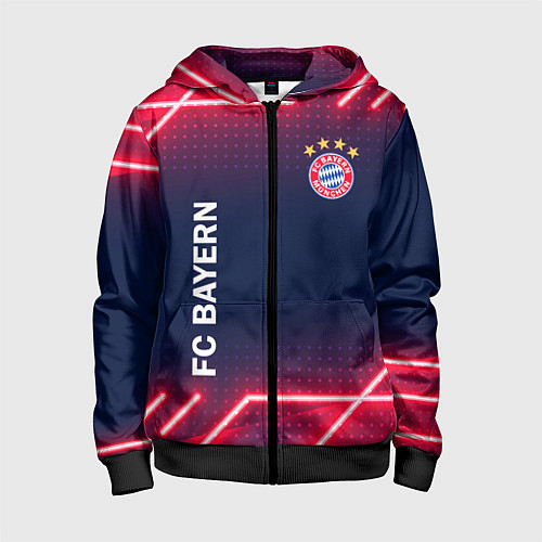 Детская толстовка на молнии БАВАРИЯ / 3D-Черный – фото 1