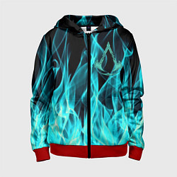 Толстовка на молнии детская ASSASSINS CREED VALHALLA, цвет: 3D-красный