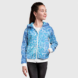 Толстовка на молнии детская Изморозь, цвет: 3D-белый — фото 2