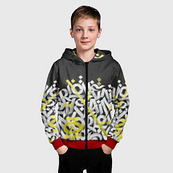Толстовка на молнии детская GRAFFITY, цвет: 3D-красный — фото 2