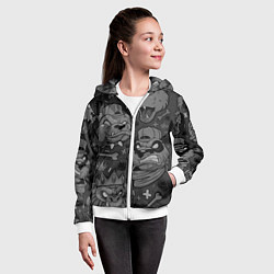 Толстовка на молнии детская CRAZY ANIMALS, цвет: 3D-белый — фото 2