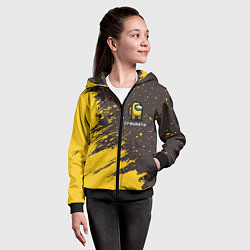 Толстовка на молнии детская AMONG US АМОНГ АС, цвет: 3D-черный — фото 2