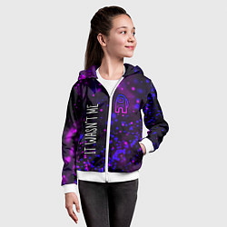 Толстовка на молнии детская AMONG US АМОНГ АС, цвет: 3D-белый — фото 2