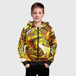 Толстовка на молнии детская CS GO DRAGON LORE, цвет: 3D-черный — фото 2