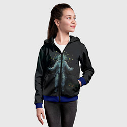 Толстовка на молнии детская Космонавт, цвет: 3D-синий — фото 2