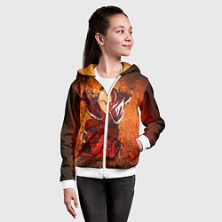 Толстовка на молнии детская Ванпанчмен, цвет: 3D-белый — фото 2