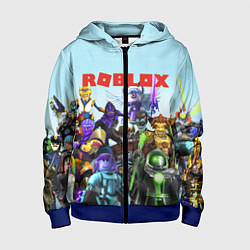 Толстовка на молнии детская ROBLOX, цвет: 3D-синий
