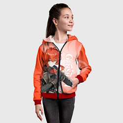 Толстовка на молнии детская GENSHIN IMPACT, ДИЛЮК, цвет: 3D-красный — фото 2