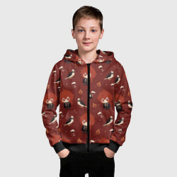 Толстовка на молнии детская Genshin Impact, цвет: 3D-черный — фото 2