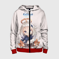 Толстовка на молнии детская Paimon, цвет: 3D-красный