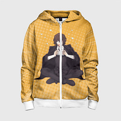 Толстовка на молнии детская Дазай, цвет: 3D-белый