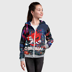 Толстовка на молнии детская Киберпанк 2077 глитч, цвет: 3D-меланж — фото 2