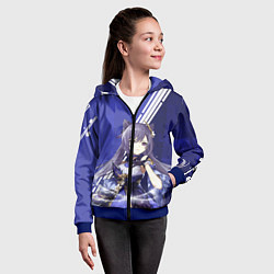 Толстовка на молнии детская Genshin Impact, цвет: 3D-синий — фото 2