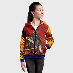 Толстовка на молнии детская Hades - Аид, цвет: 3D-синий — фото 2