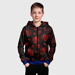 Толстовка на молнии детская RED SAMURAI PATTERN, цвет: 3D-синий — фото 2