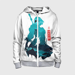 Толстовка на молнии детская NIER AUTOMATA 2B, цвет: 3D-меланж