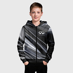 Толстовка на молнии детская Infiniti, цвет: 3D-черный — фото 2